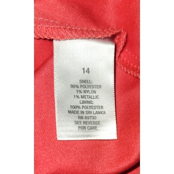 Dress Barn Tangerine Dress Fully Lined - Size 14 - Picture 8 of 9